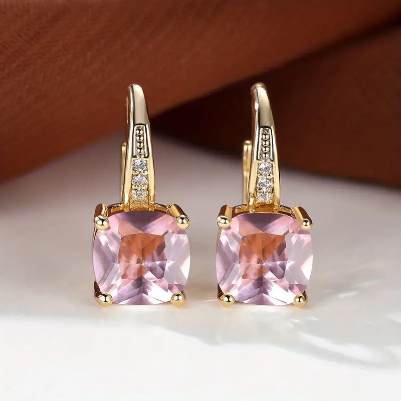 123 Mystic Sapphire Stone Hoop Earrings