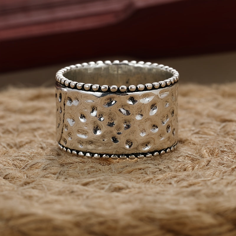 Vintage Wide Band Heart Spinner Ring