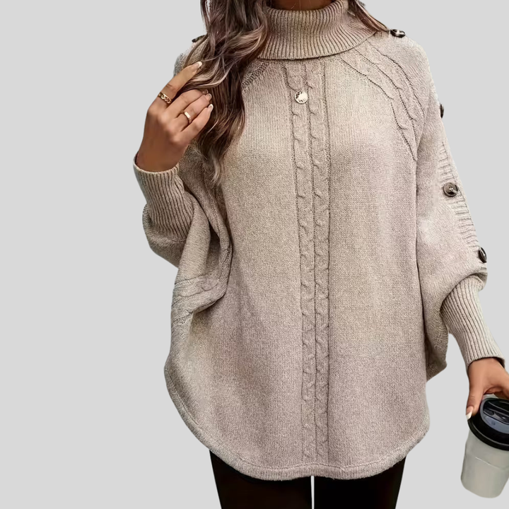 Sylvie | Cable Knit High Neck Jumper