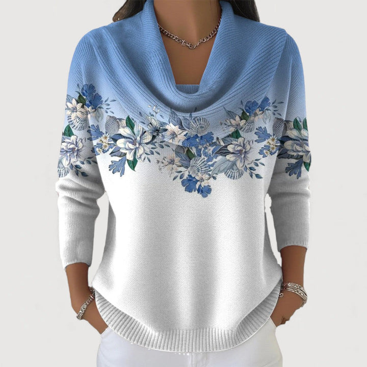 Firmine | Floral Roll Neck Jumper
