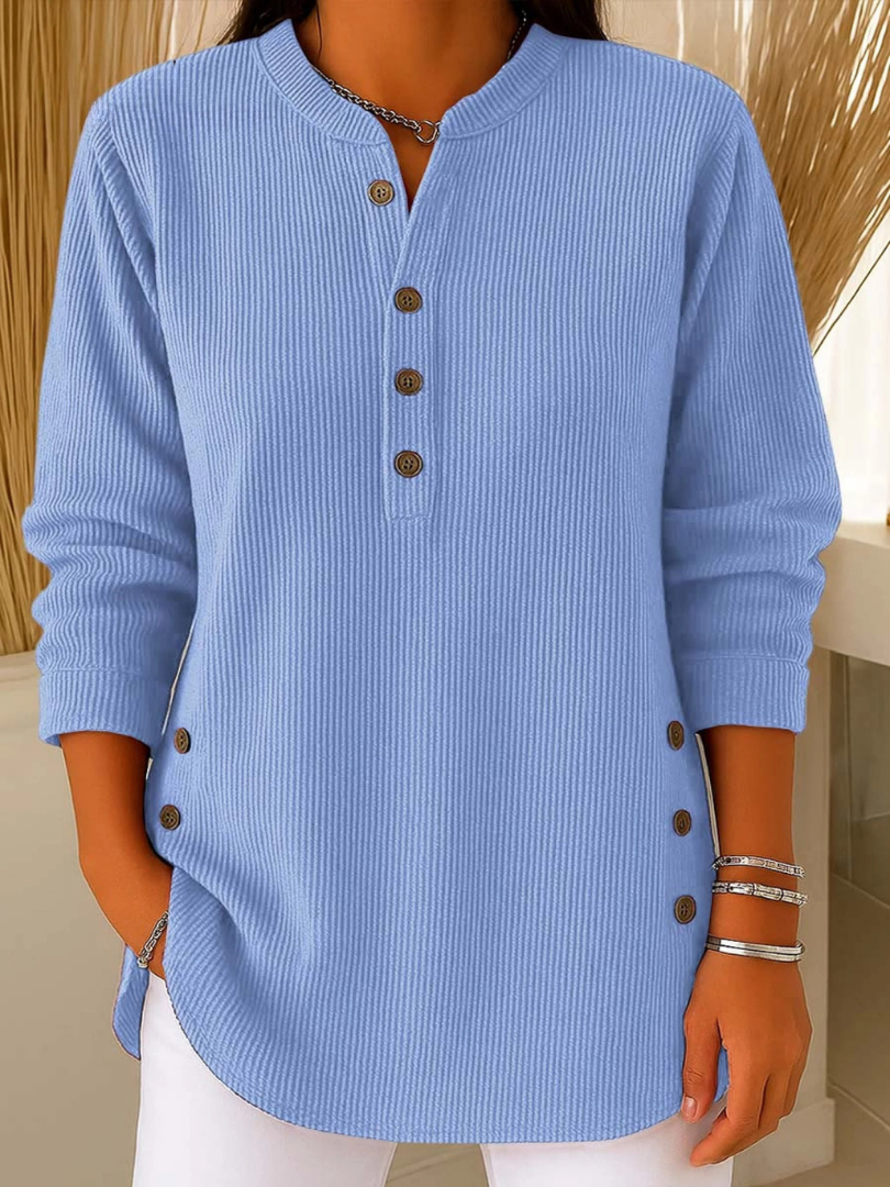 Henriette | Buttoned Henley Tunic