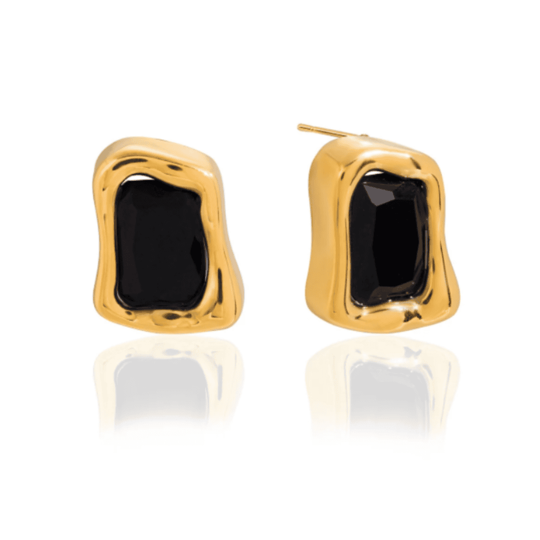 Timeless Gold Square Cubic Zirconia Earrings