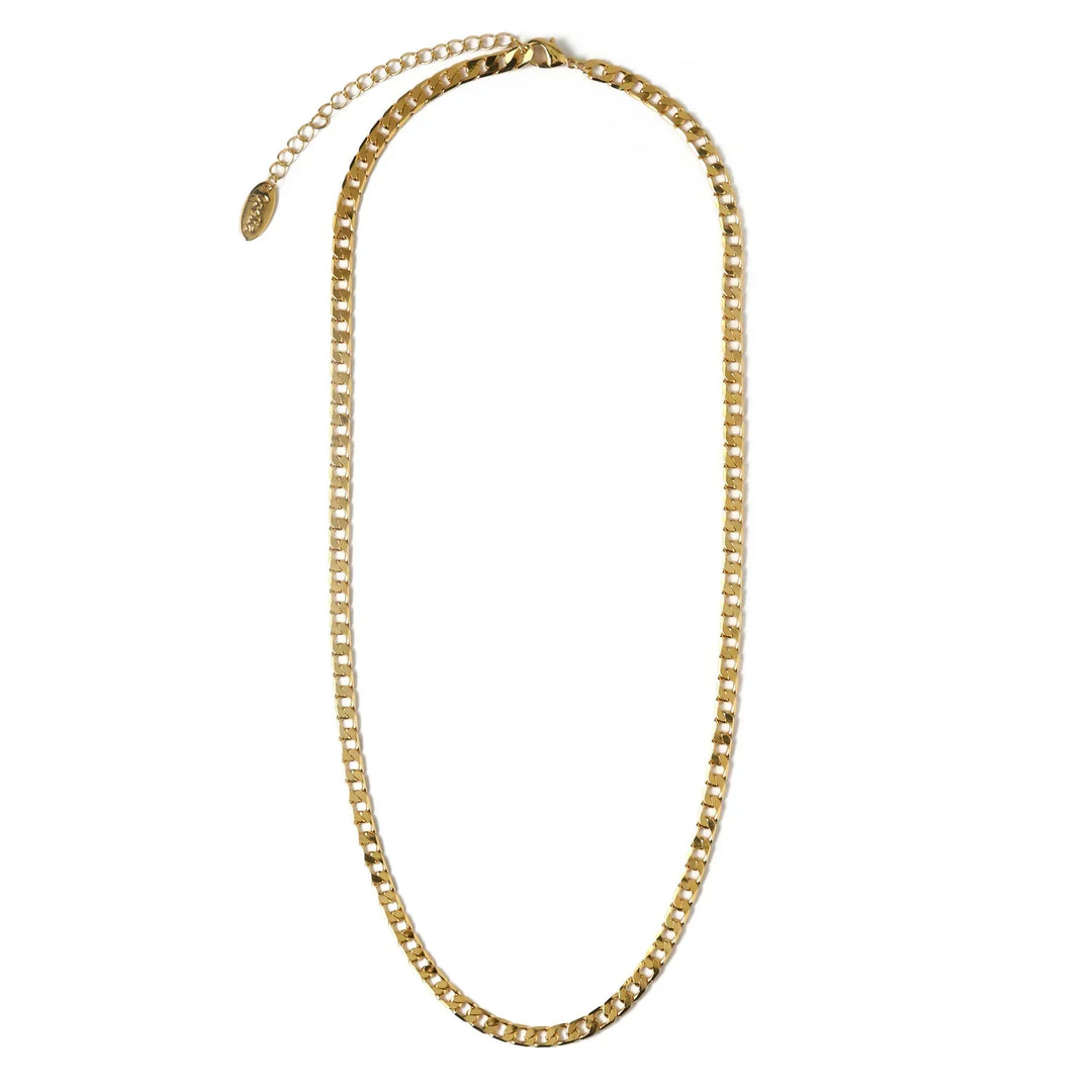 Flat Link Curb Chain Necklace