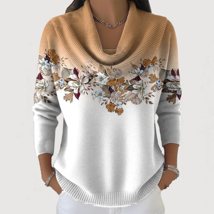 Firmine | Floral Roll Neck Jumper