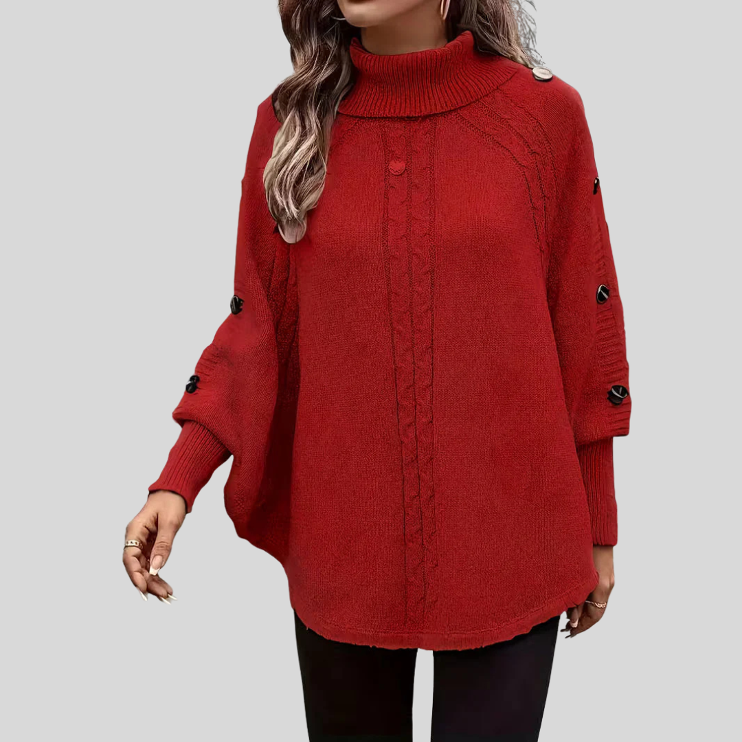 Sylvie | Cable Knit High Neck Jumper