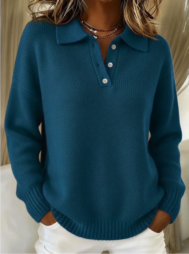 Nadine | Soft Knit Collared Jumper