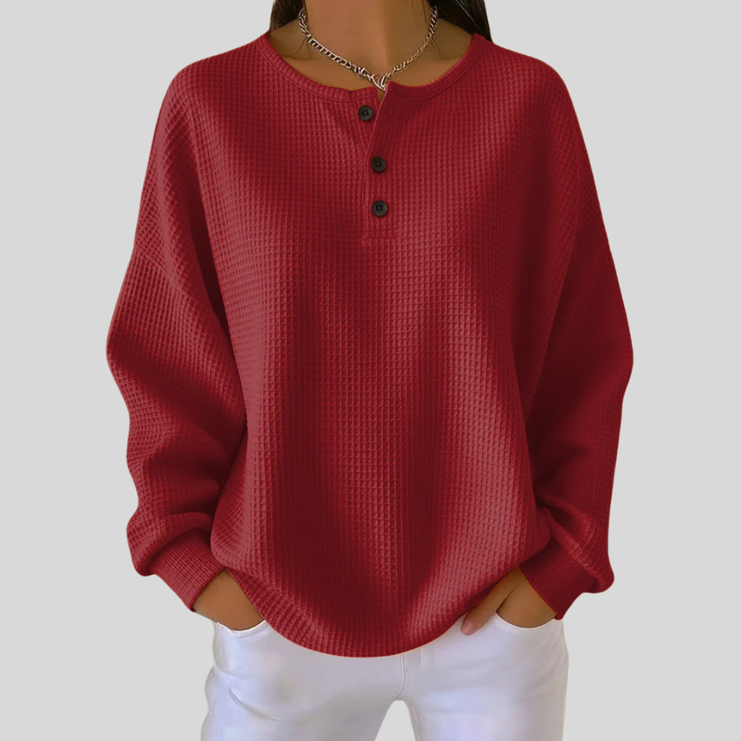 Adeline | Casual Henley Jumper