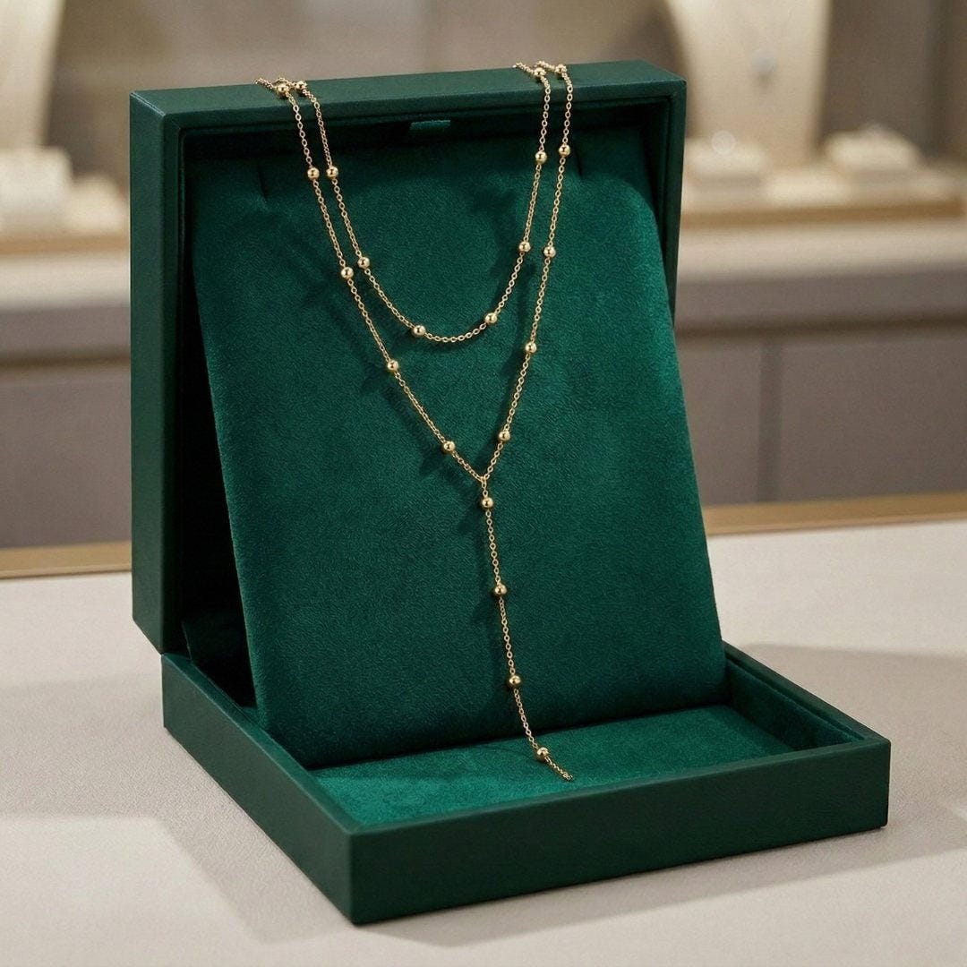 Double-Layer Long Pendant Necklace