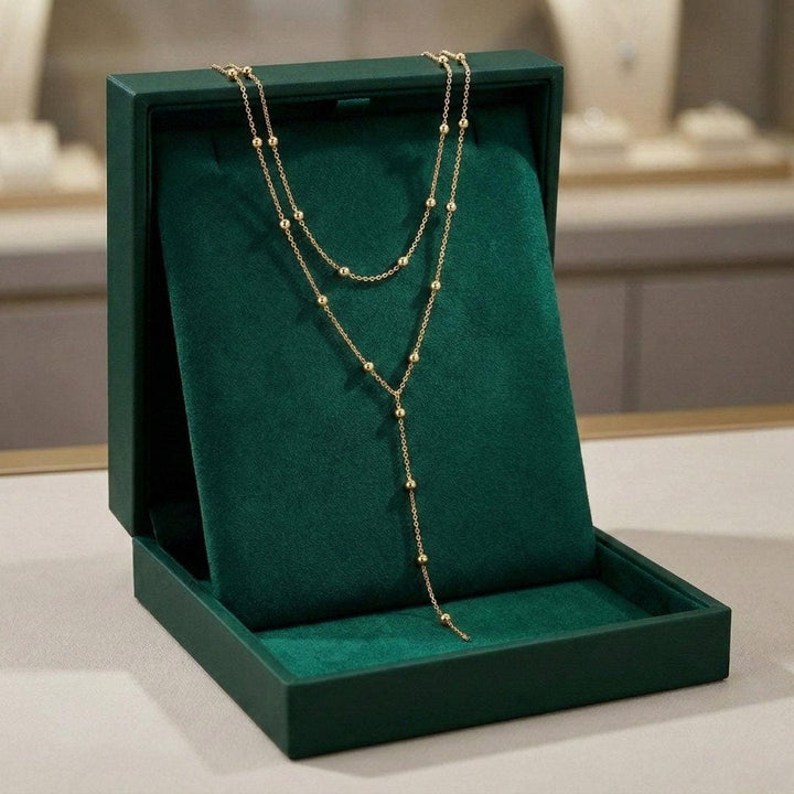 Double-Layer Long Pendant Necklace