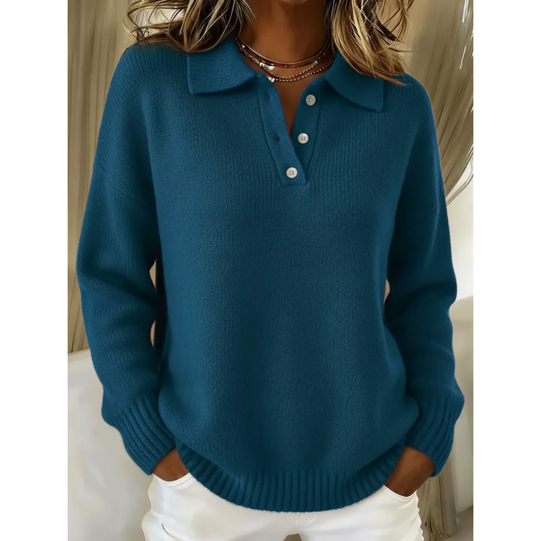 Angèle | Soft Polo Collar Jumper