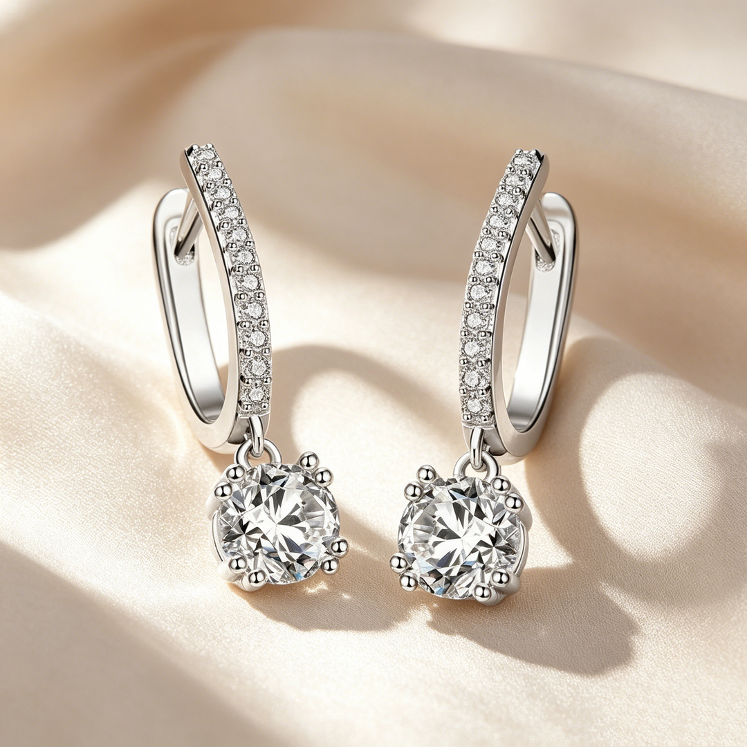 Aurora Solitaire Crystal earrings