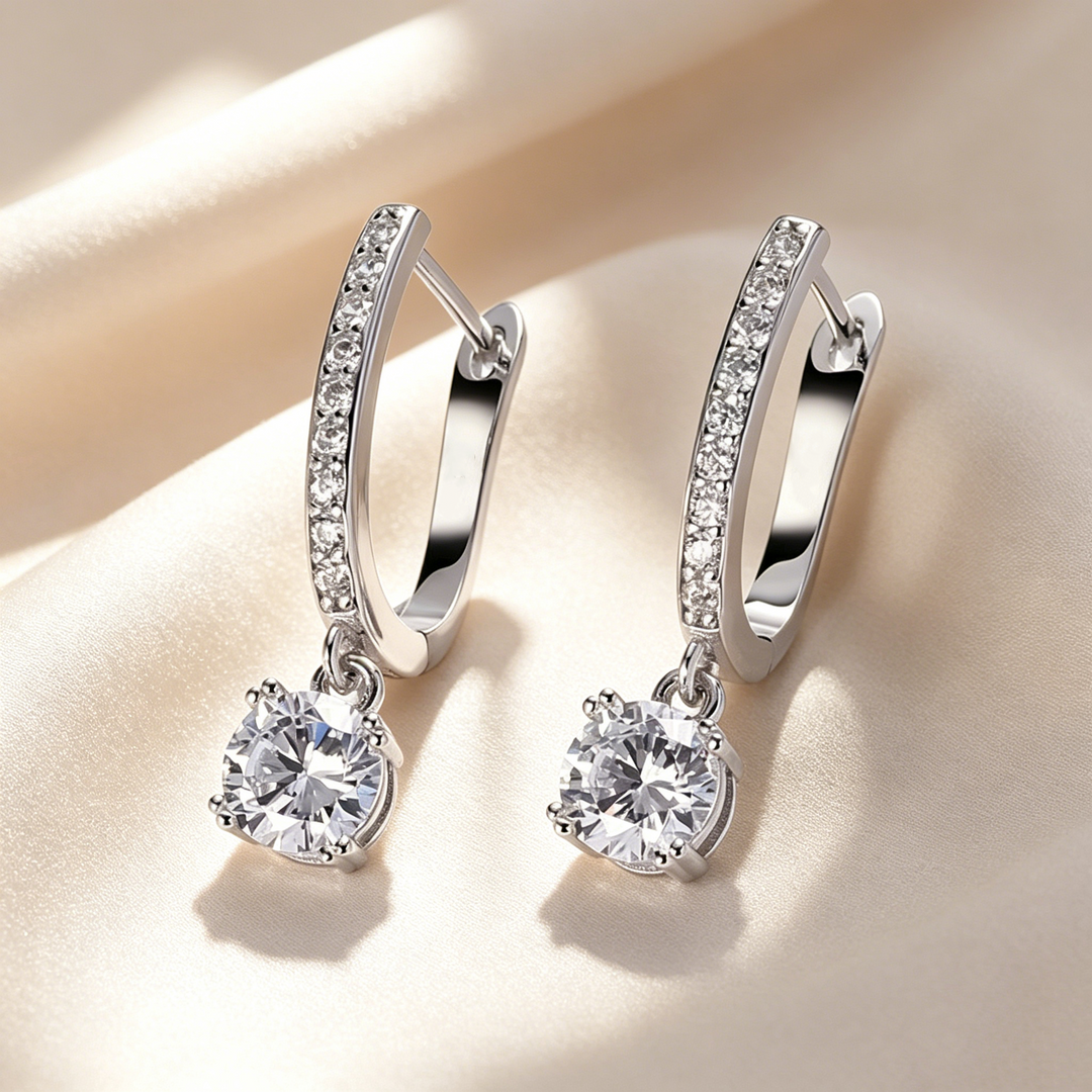 Aurora Solitaire Crystal earrings