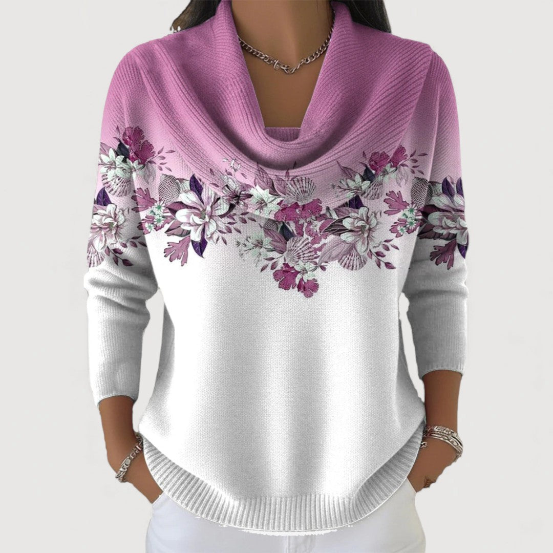 Firmine | Floral Roll Neck Jumper
