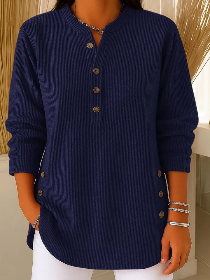 Henriette | Buttoned Henley Tunic