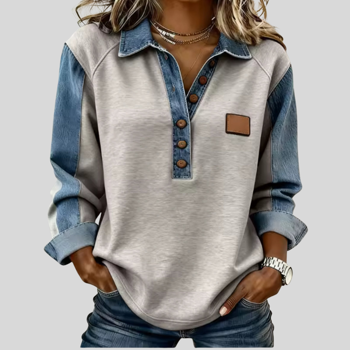 Valérie | Denim Collar Jumper