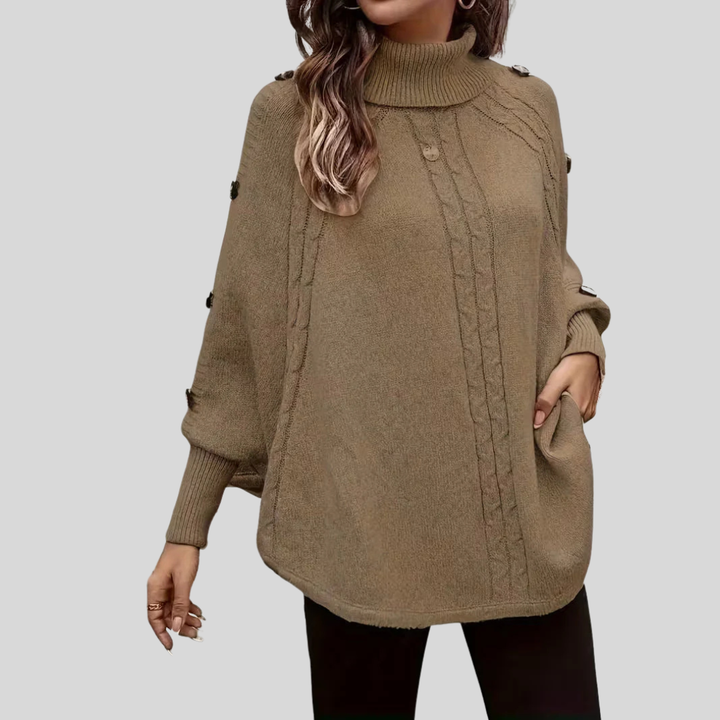 Sylvie | Cable Knit High Neck Jumper