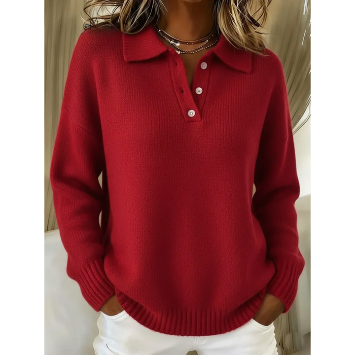 Angèle | Soft Polo Collar Jumper