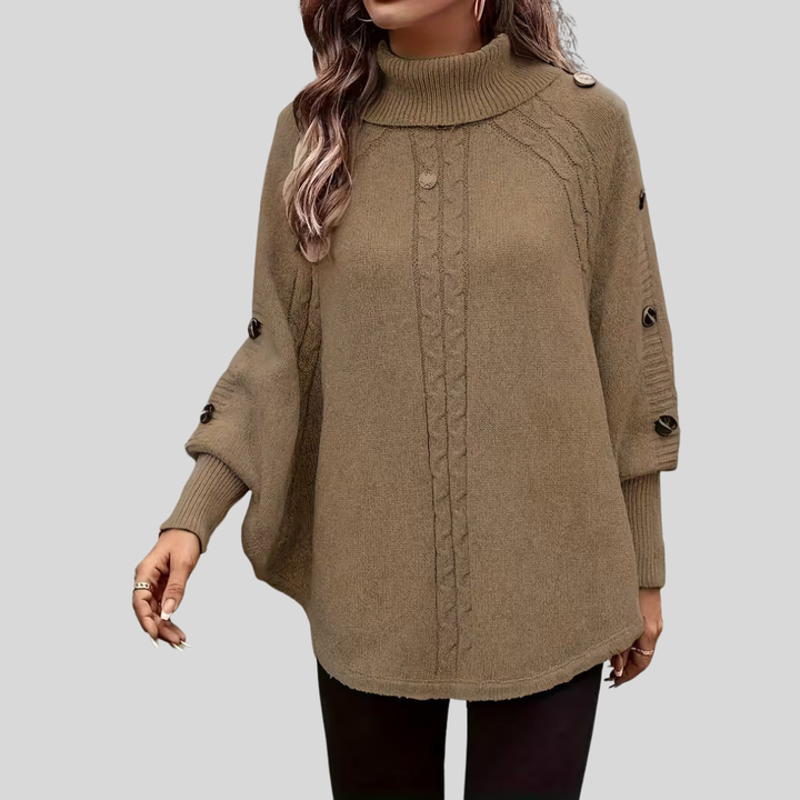 Sylvie | Cable Knit High Neck Jumper