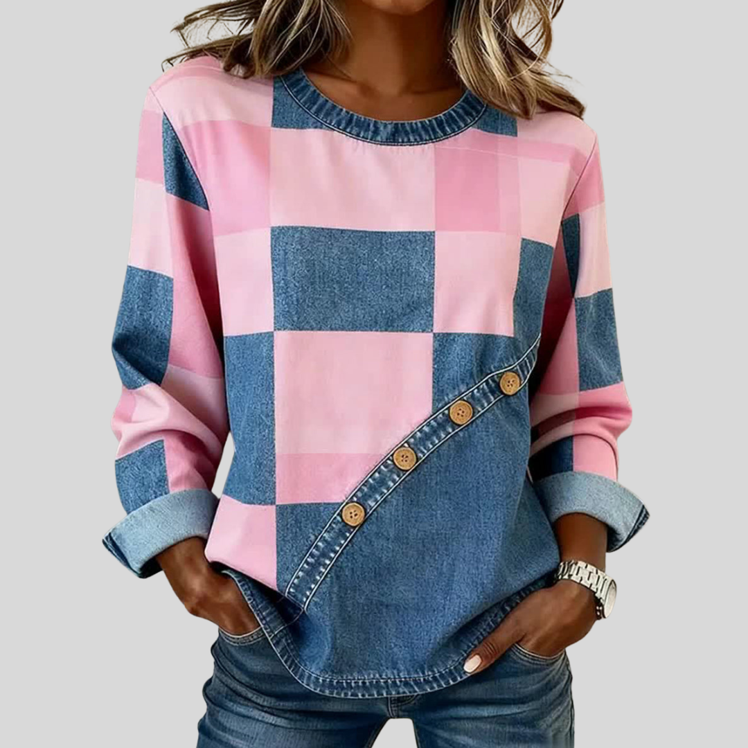 Apolline | Artistic Patchwork Sweatshirt
