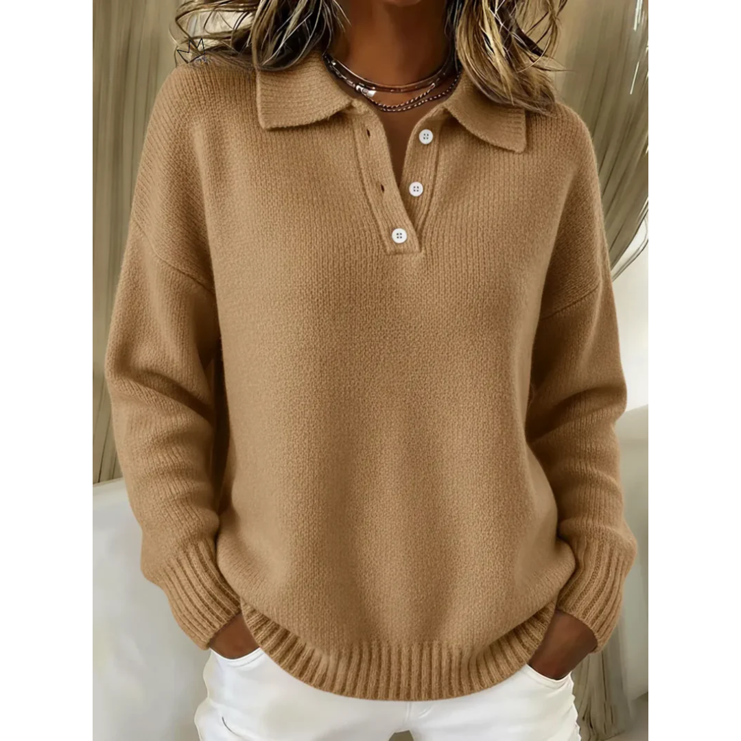 Angèle | Soft Polo Collar Jumper