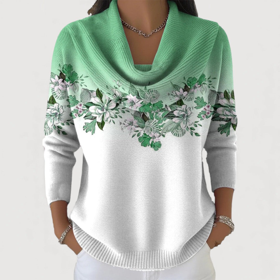 Firmine | Floral Roll Neck Jumper