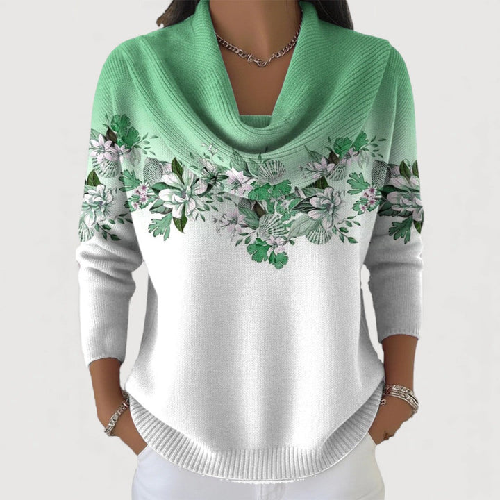 Firmine | Floral Roll Neck Jumper