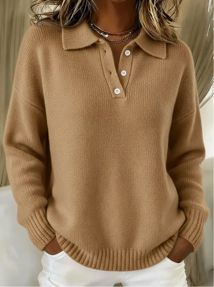 Nadine | Soft Knit Collared Jumper