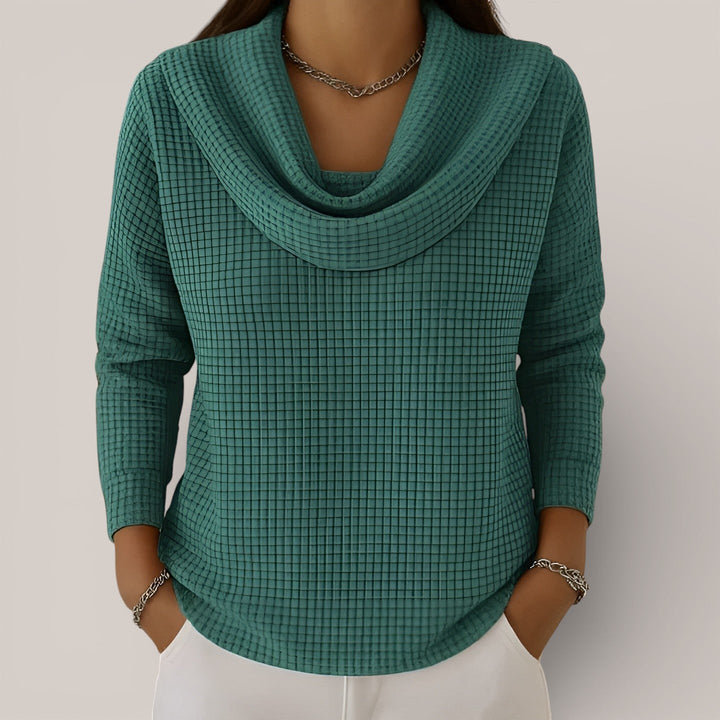 Francine | Waffle Knit Cowl Neck Jumper
