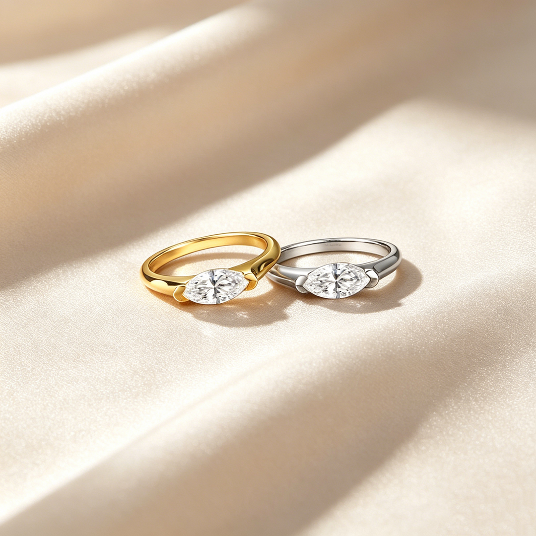 Marquise Solitaire Crystal Ring