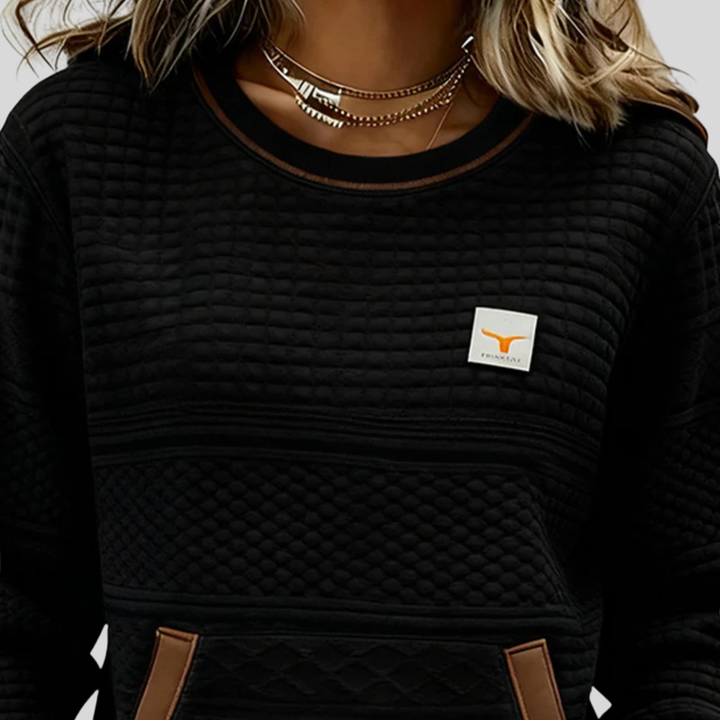 Céline | Colour Block Round Neck Sweatshirt