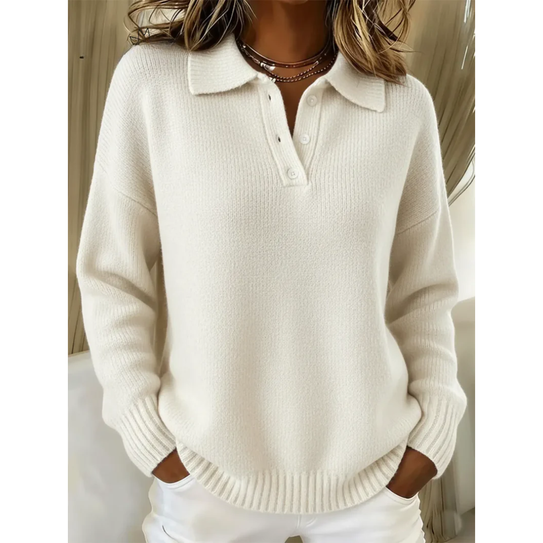 Angèle | Soft Polo Collar Jumper