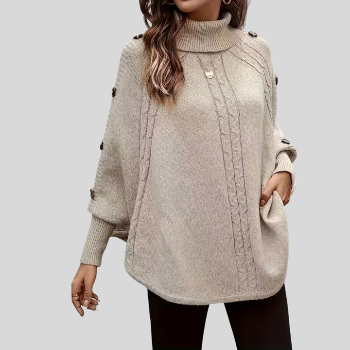 Sylvie | Cable Knit High Neck Jumper