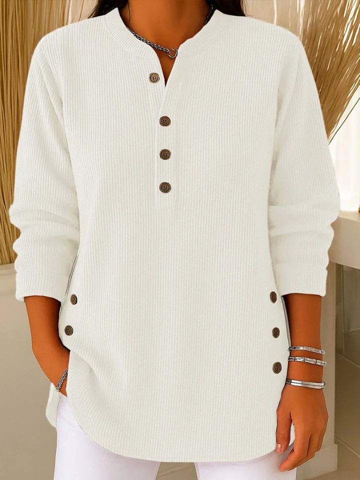 Henriette | Buttoned Henley Tunic