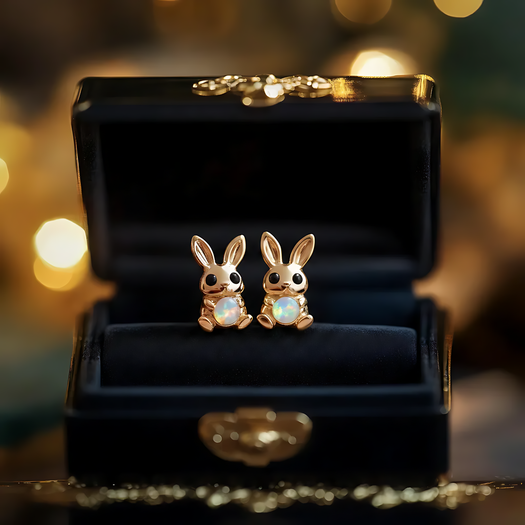 Bunny Opal Stud Earrings