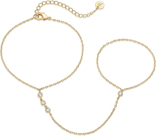 Beaded Handchain Bracelet