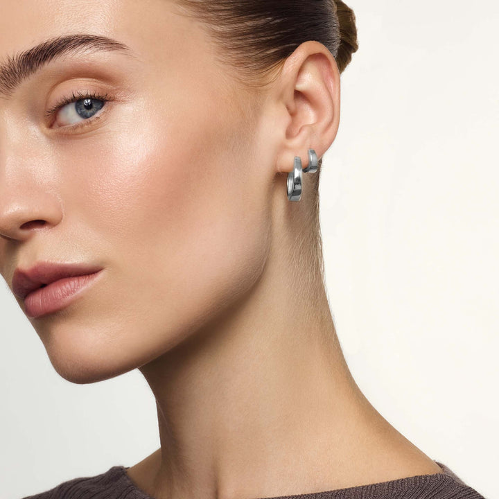 Gia Hoops (White Gold)