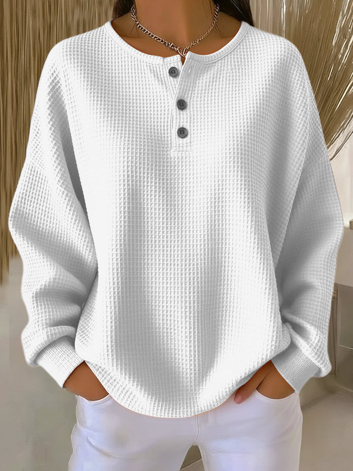 Berthe | Waffle Henley Sweatshirt