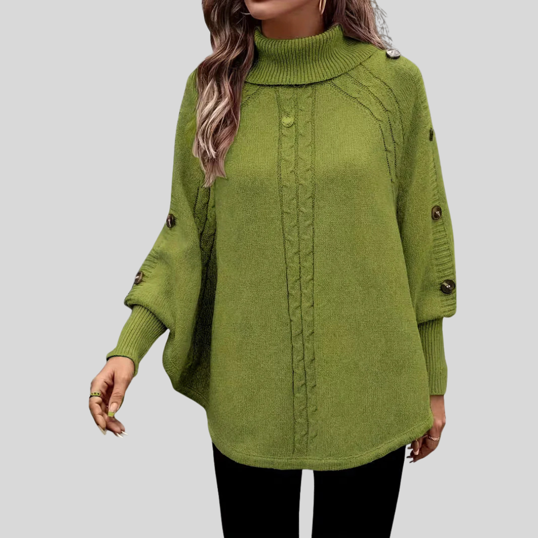 Sylvie | Cable Knit High Neck Jumper