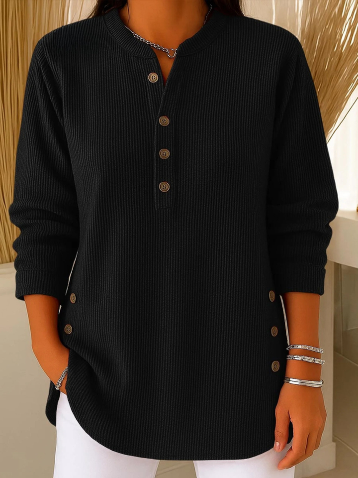 Henriette | Buttoned Henley Tunic