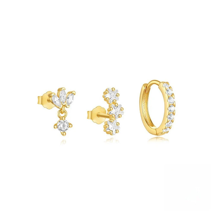 Trio Mila Essentials One-Sided Earrings Set