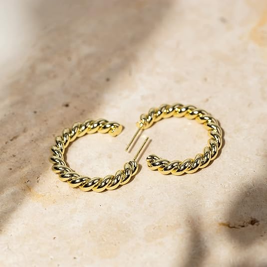 Rope Twist Hoops