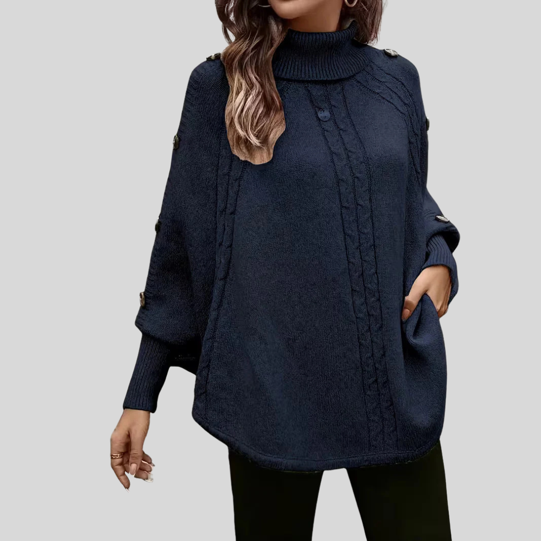Sylvie | Cable Knit High Neck Jumper
