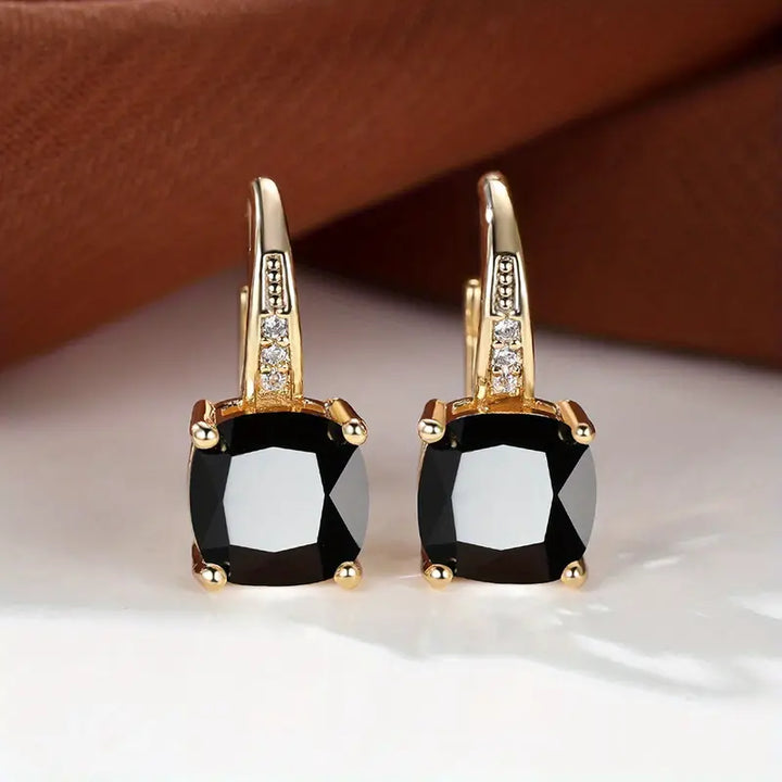 Mystic Stone Hoop Earrings