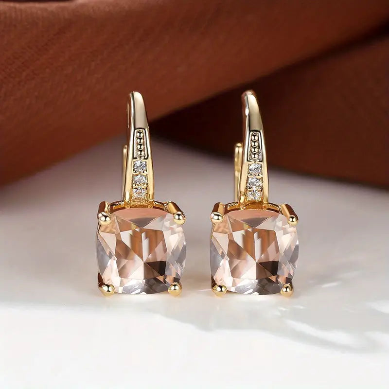 123 Mystic Sapphire Stone Hoop Earrings
