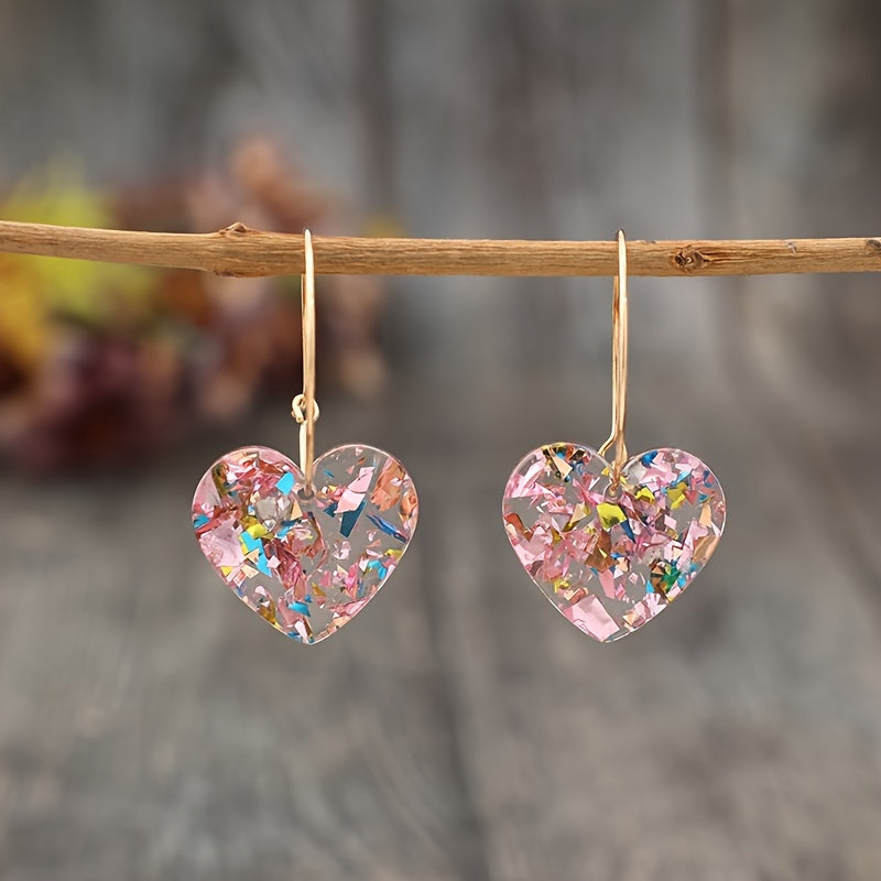 Sugarplum Heart Drop Earrings