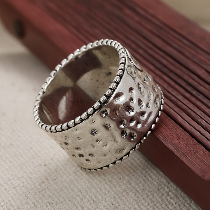 Vintage Wide Band Heart Spinner Ring