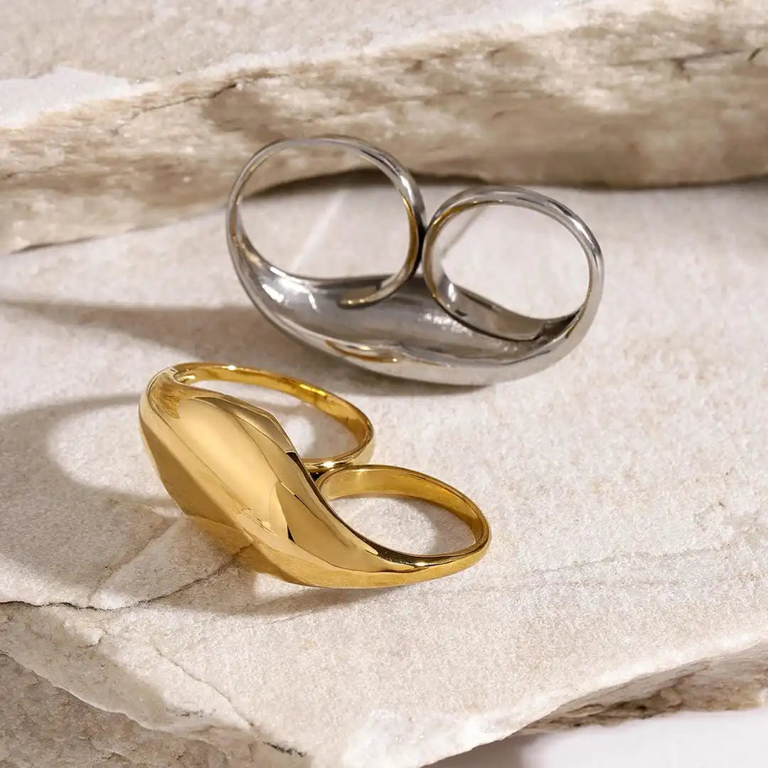 Timeless Gold-Tone Double Ring