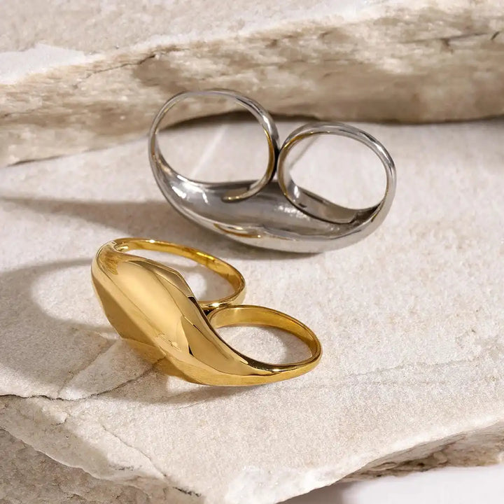Timeless Gold-Tone Double Ring