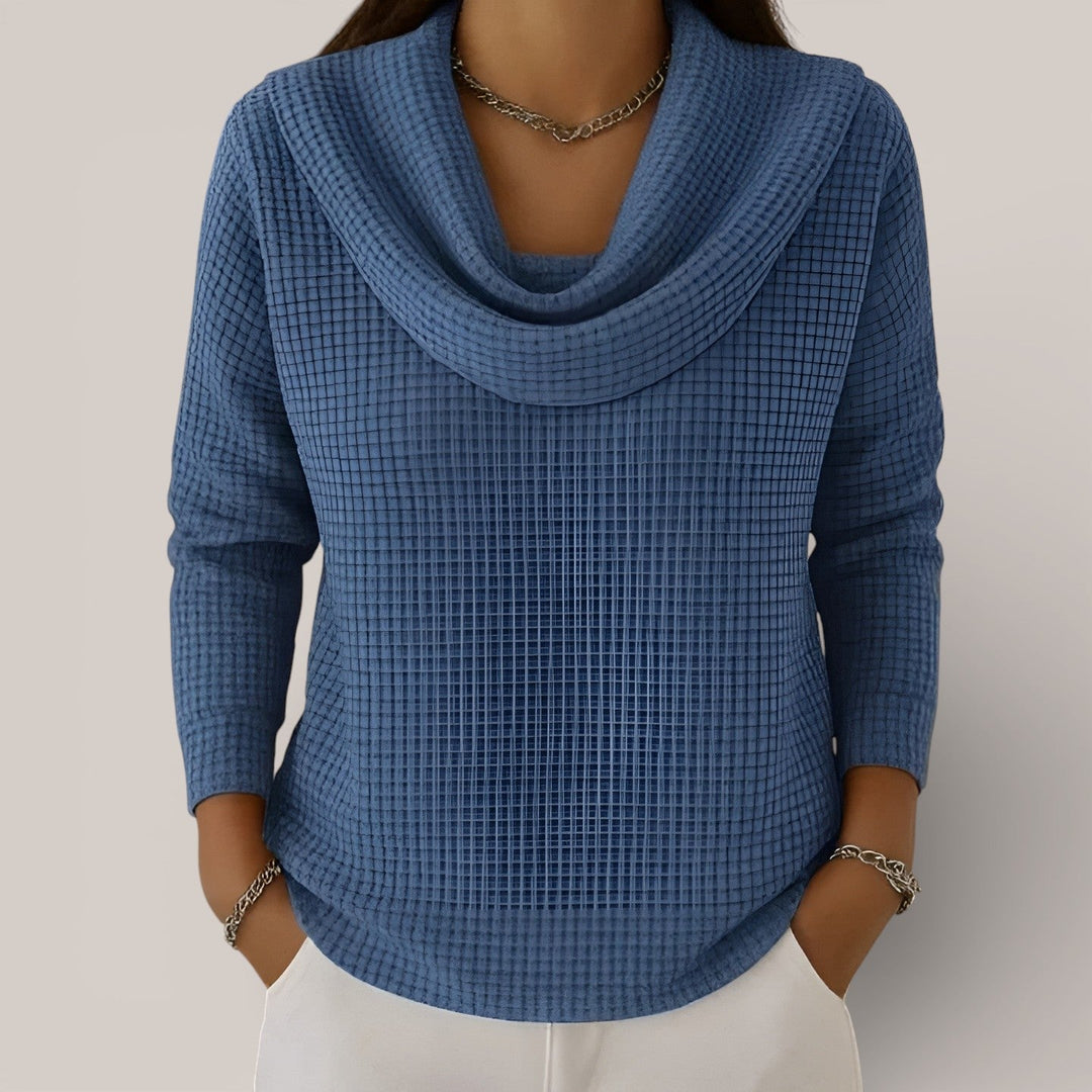 Francine | Waffle Knit Cowl Neck Jumper