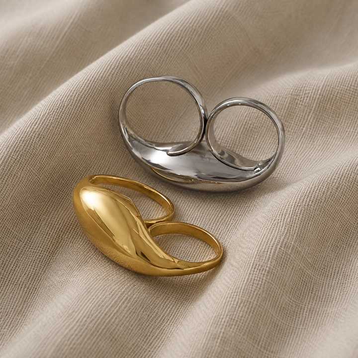 Timeless Gold-Tone Double Ring